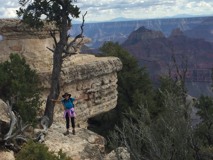 My wife viewing Grand Canyon from the North Rim