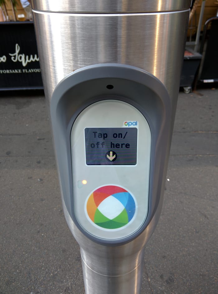 An Opal card reader in Sydney.