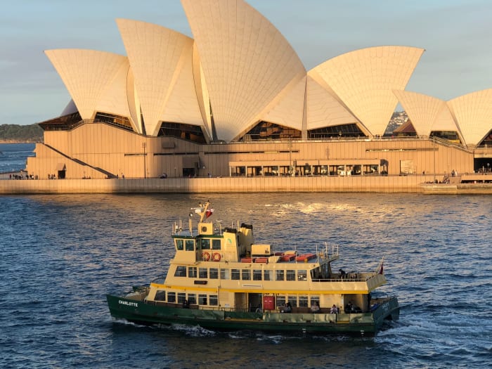 Sydney's ferries offer a beautiful view of the harbour and the city, as well as transportation.