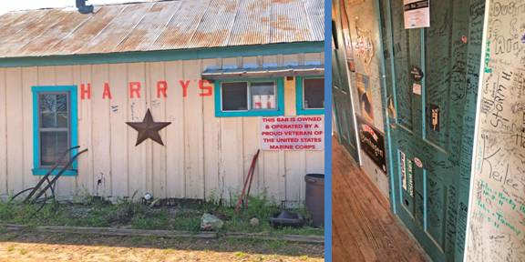 In 2019, we did find one place near Willow City Loop that had water, food, and bathrooms. The owner seems to have decided it was better to let people have free rein with graffiti rather than to fight it.
