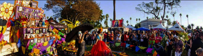Dia de Los Muertos -- the Day of the Dead -- Celebration in Hollywood Forever Cemetery