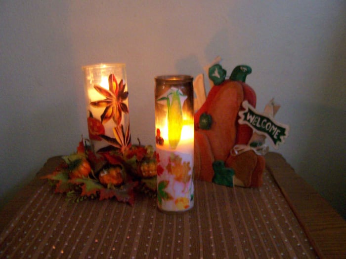 My son made these last year. If you get the glass holders that you can refill with new candles they'll last for ages and ages.