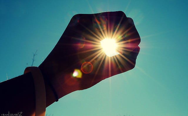Use sunlight and clear quartz to cleanse your cards.