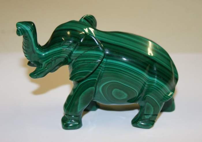 Malachite is a green banded stone that contains high levels of copper.