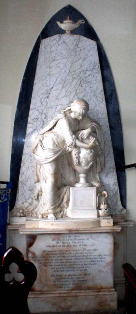 This statue of Rosa Palmer, at St. James Parish Church, Jamaica, was commissioned by her husband, John, upon her passing in 1790.