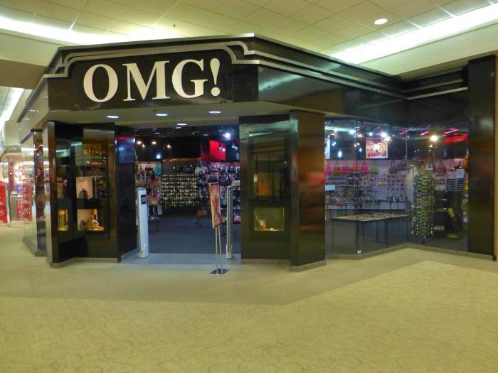 A store called OMG! in the Sandusky Mall. This is where Suncoast used to be located. This is where the security guard supposedly saw the Lady and Red disappear.