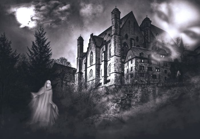 Creepy places like this building pictured are often the site of ghost-sightings, largely because people expect to see ghouls and spirits in old, 'haunted' mansions.