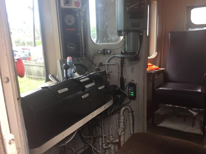 If you're interested in taking a look at the driver's cabin, ask the driver or conductor when the train is stopped at one of the Byron Bay train stations. They are very accommodating of tourists.