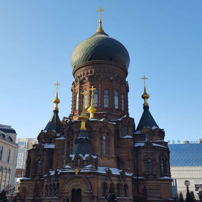 Saint Sophia's Cathedral. I had to take off my huge gloves to take each photo whilst in Harbin. Within minutes your hands are stone cold and barely functioning and your camera battery takes a huge hit.