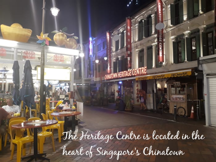 The Chinatown Heritage Centre on Pagoda Street is surrounded by shops and food centres in Chinatown.