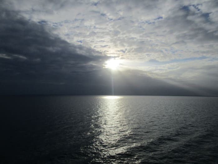 Not related to the disembarkation process, but I just had to include this picture I took during our cruise.