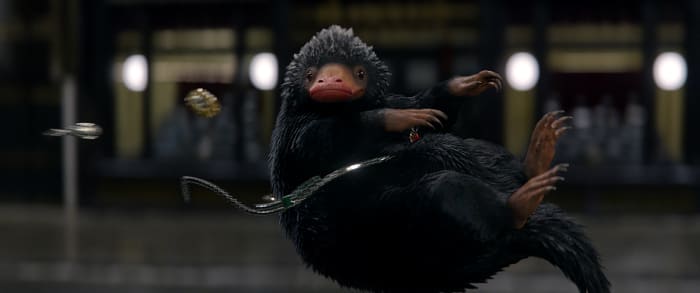 The thieving platypus-like creature Niffler from "Fantastic Beasts and Where to Find Them."