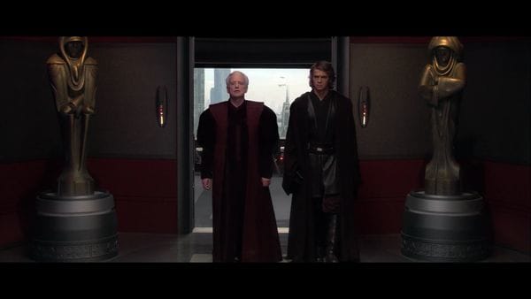 Anakin is turned not because of an ambition for power but because he is trying to save his family, Sidious was a means to an end for this.