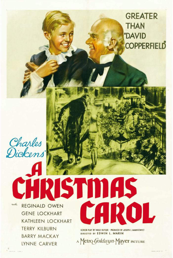 Movie poster for "A Christmas Carol" with Reginald Owen (1938)