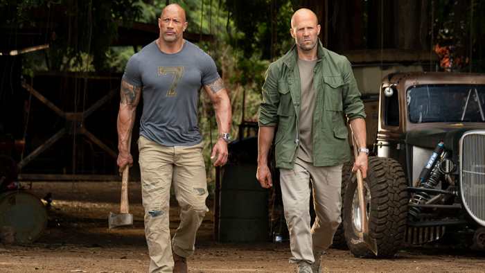 Courtesy of Universal Pictures. 2019's Hobbs and Shaw demonstrate that there is still an appeal to the old school, macho hero. But part of that is from an humorous awareness of that image.