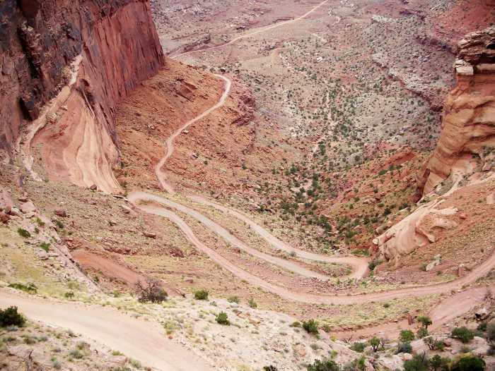 Schaffer Trail Road in Canyonlands National Park is not for the fainthearted!
