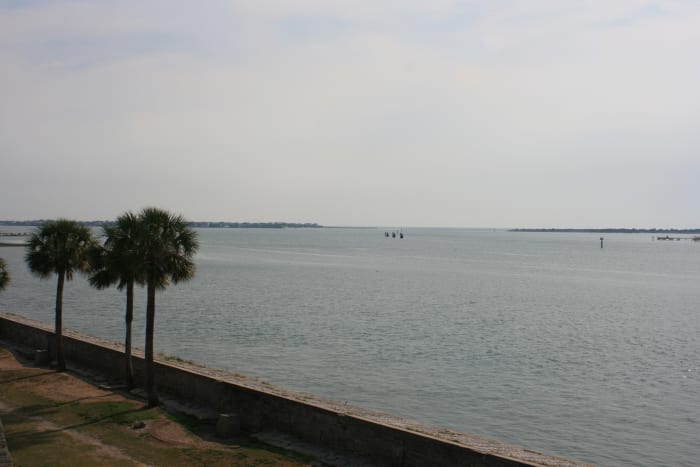 A view of the lovely Matanzas Bay from the top of the Castillo de San Marcos.