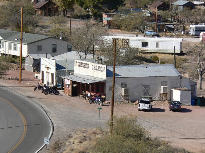 Another view of the Pioneer Saloon, not a big place, but with a huge history.