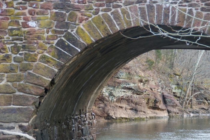 Stone Bridge on a nice and quiet day. Look at the other photo of the torrential flood during a storm in 2012.