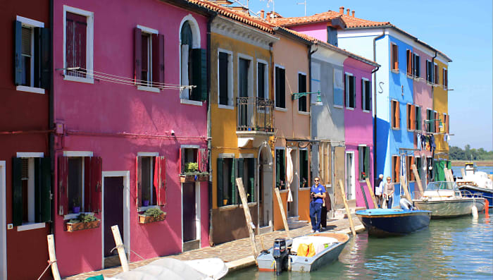 The houses of Burano may look like something out of ToyTown, or maybe a paint manufacturer's catalogue, but they make this little island town one of the prettiest on Earth