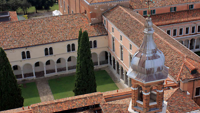 The monastery of San Giorgio Maggiore. There are actually a few guest rooms set aside in the monastery for those tourists who yearn for a rather more spiritual visit to Venice