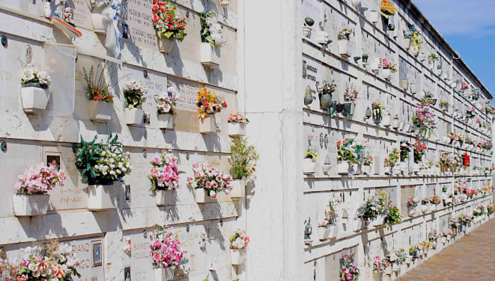 The Ossuary. Reading the inscriptions and tributes to loved ones can be a moving experience. Many of these have accompanying photographs which are poignant to see
