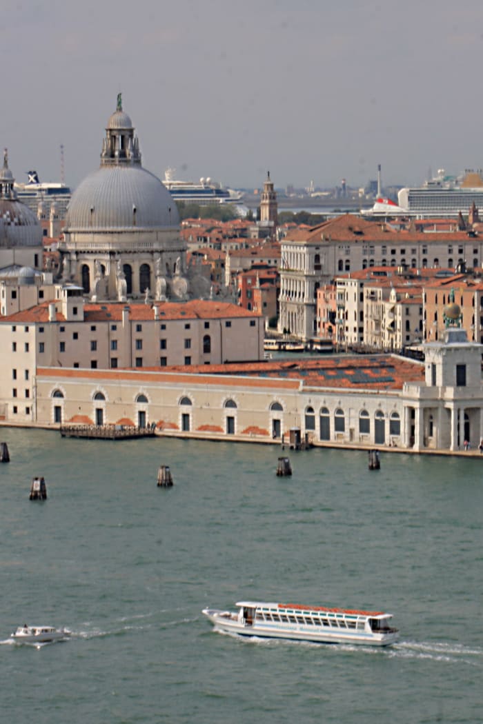The City of Venice featuring the domed church of Santa Maria della Salute, as photographed from San Georgio Maggiore