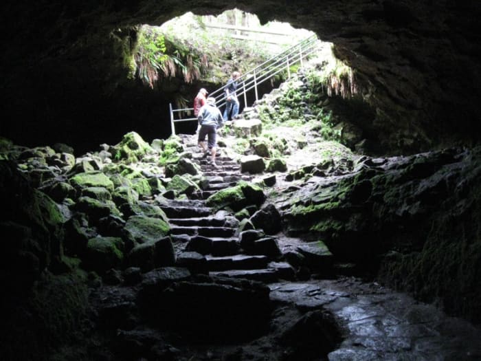 The entrance to the Ape Caves