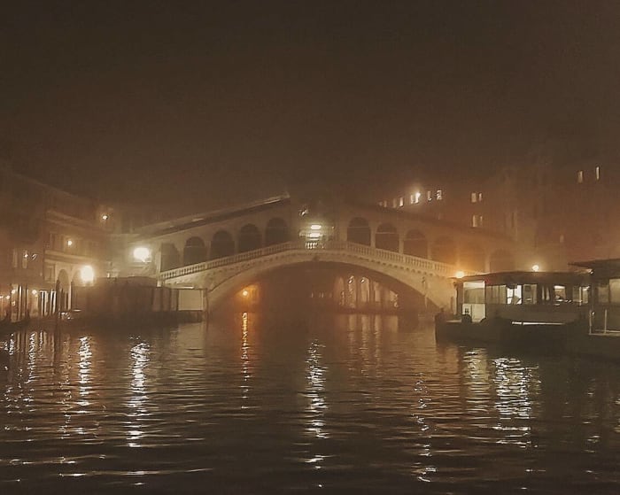 Far from the madding crowds: the Rialto Bridge is a different animal on a winter's night