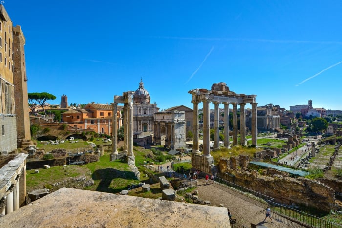 I've added a photo of the Forum rather than the obvious choice of the Colosseum, because while the Colosseum is all right, the Forum is where the really good nerd action is.