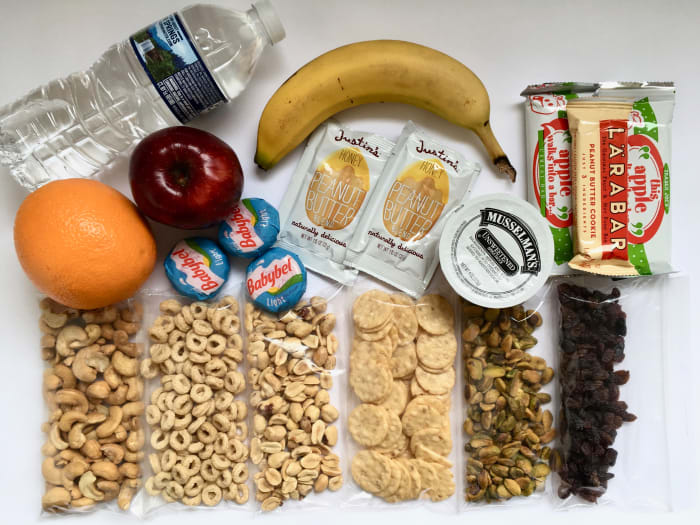 Skip the potato chips and french fries and pack some yummy, nutritious snacks that are easy to eat on the go.