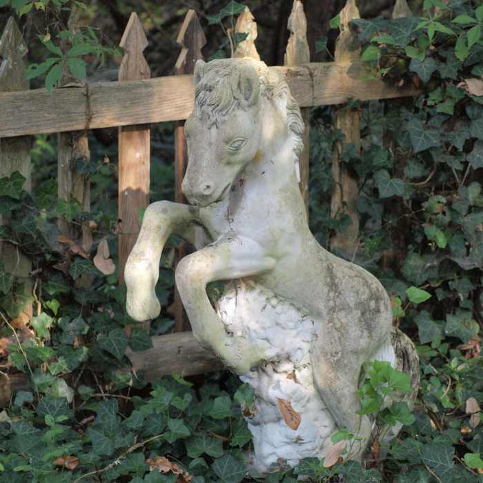 The headstone of Ikey D, the horse of local resident Sam Jones, who is buried beside his horse. The burial site is located on Springer's Point.