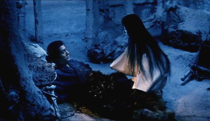 Minokichi ontmoet de Yuki Onna in 1964's Kwaidan.'s Kwaidan.