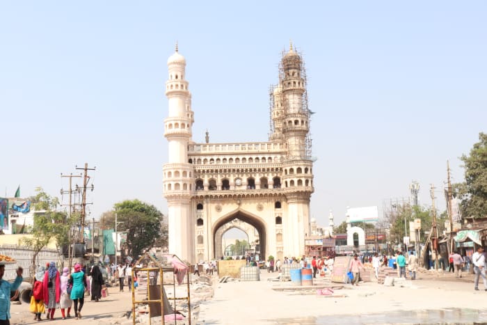 Charminar - the monument was under renovation, but still glorious and beautiful in its magnificence.