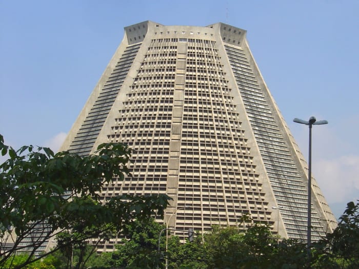 The contemporary Metropolitan Cathedral of San Sebastian in Rio is one of the buildings that shows the contrast between the old and new.