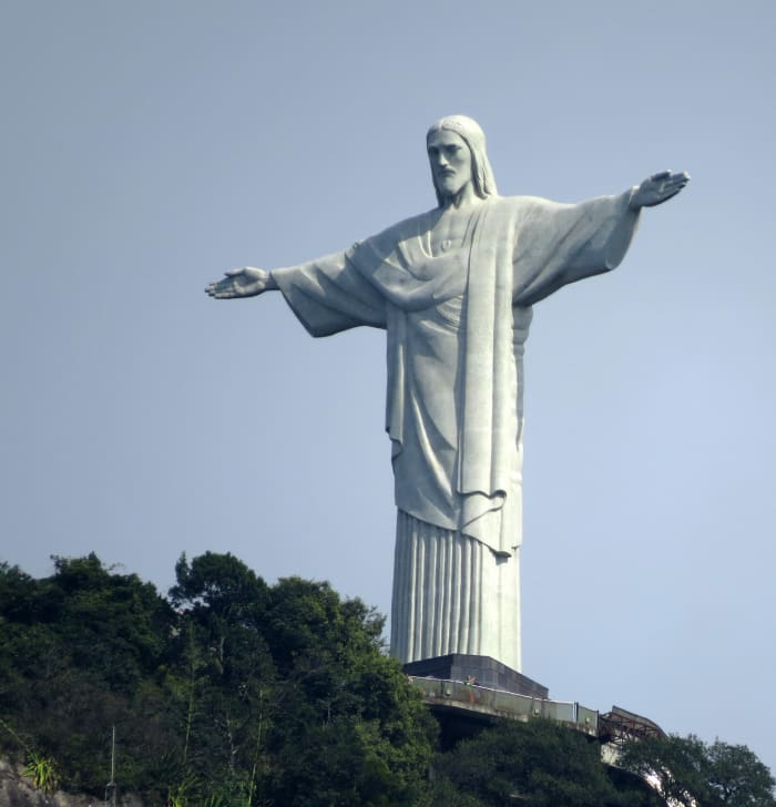 Cristo Redentor (Christ the Redeemer) atop Corcovado (the Hunchback) Mountain, in Rio de Janeiro was once the largest art deco statue in the Western Hemisphere.