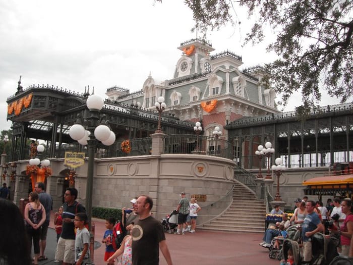 The Main Street U.S.A. Railroad Station is the perfect spot to disembark and exit the park for the day.