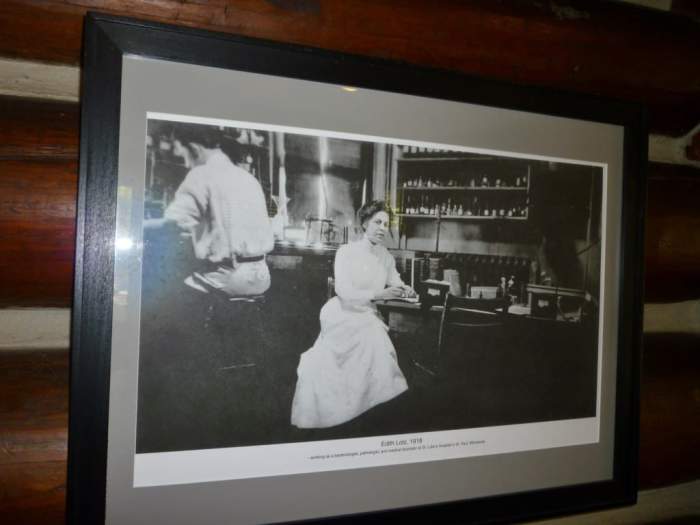 Edith Lotz, 1918 – working as a bacteriologist, pathologist, a medical illustrator at St. Luke’s Hospital in St. Paul, Minnesota.