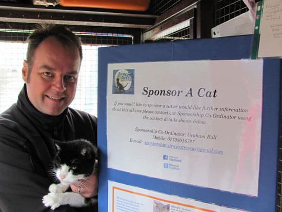 Simon Tofield, through the love of his own rescued felines, has a soft spot for strays. He has started a Stray Cat Rescue and Sponsor-a Cat Program which helps to fund care for sick and needy cats.