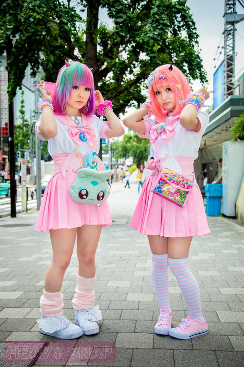 This is an example of the "Fairy Kei", one of many fashion subcultures from Japan that is admired and copied around the world.