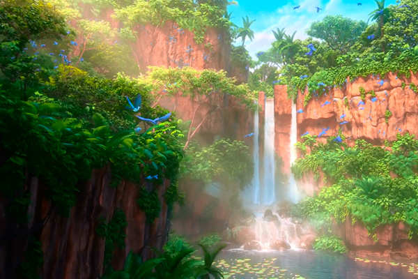 Example of the breathtaking scenery in the Amazon jungle (where about half the movie is set) in Rio 2.