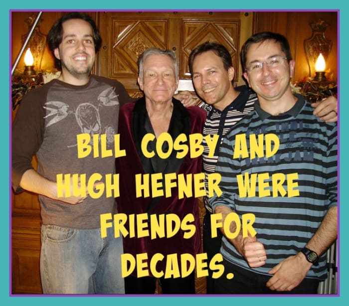 Bill Cosby led a double life for decades, hanging out with Playboy founder, Hugh Hefner, in California while his wife and five kids lived in Shelburne Falls, Massachusetts.