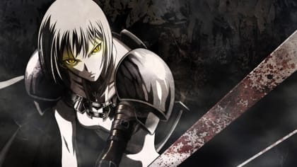 In the Claymore anime, the claymores or "silver-eyed" witches have eyes that change color when they use their mysterious magical energy in battle.