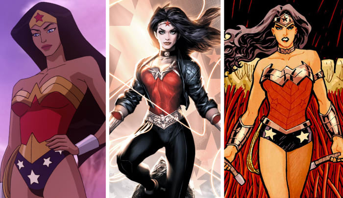 Wonder Woman 2009 (left), Odyssey 2012 (center), New-52 2013 (right). Wonder Woman is the property of DC Entertainment. All rights reserved.