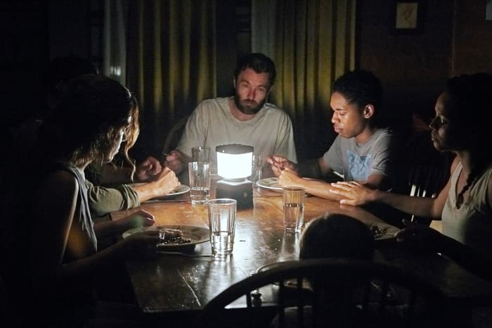 Riley Keough, Christopher Abbot, Joel Edgerton, Kelvin Harrison Jr, and Carmen Ejogo in "It Comes at Night."