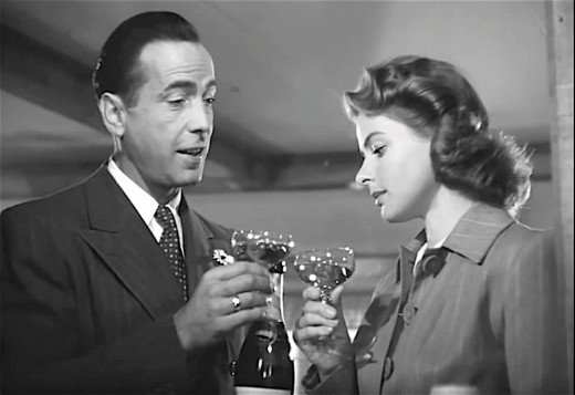 During the filming of Casablanca, actress Ingrid Bergman looked down on her co-star Humphrey Bogart.
