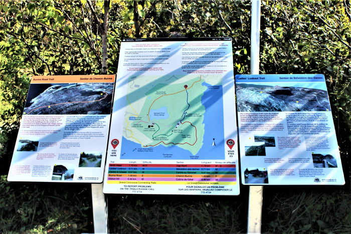 Trail Map and Information Posted on Trail Side Sign. These Signs Appear at Various Locations Throughout the Trail System.
