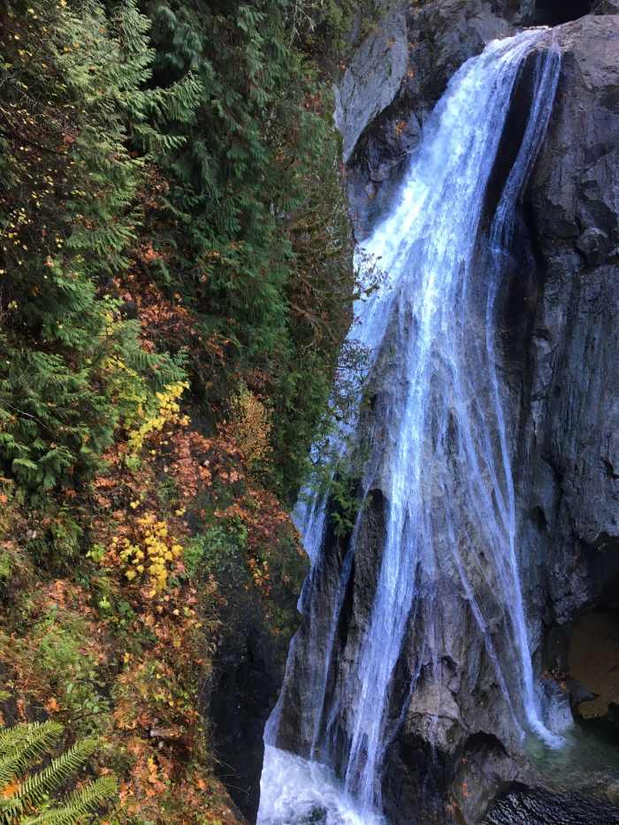 Twin Falls as seen from the man-made balcony built off to the side of the trail