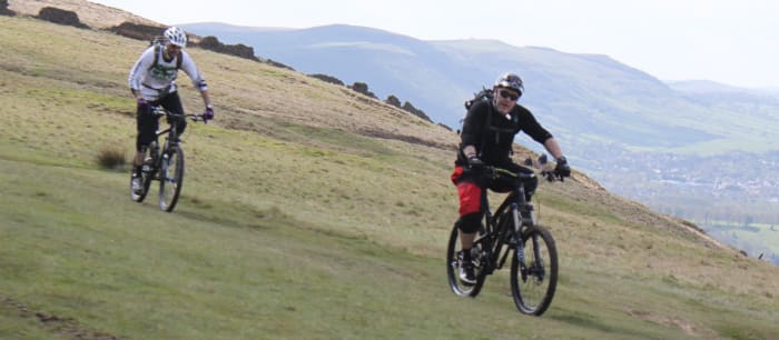 It's always good to know calories burned when riding a bicycle although these Mountain Bikers in the Peak District, UK look to be more concerned with having some fun