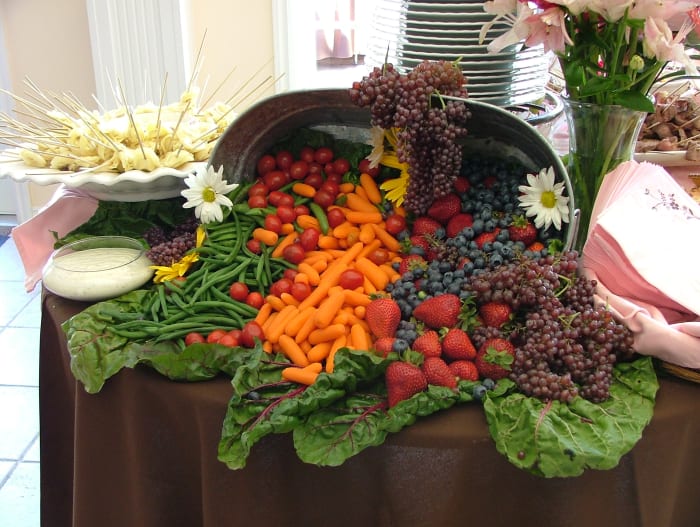 Compliment your veggies with lots of fruit to help balance your diet. The more colorful your diet, the more nutrients you are intaking.